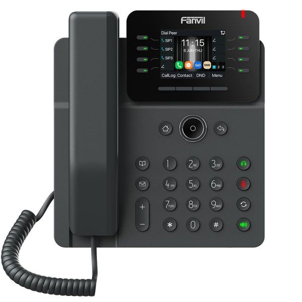 Fanvil V62W Prime Business Phone 2.8-inch color screen □√ Support audio codec G.722 and Opus, HD audio 6-way Audio conference Wi-Fi 6, Bluetooth