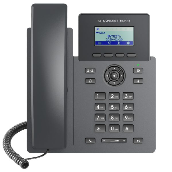 Grandstream GRP2601P Carrier Grade  2 Line IP Phone, 2 SIP Accounts, 2.2' LCD, 132x48 Screen, HD Audio, Powerable Via POE, 5 way Conference, 1Yr W