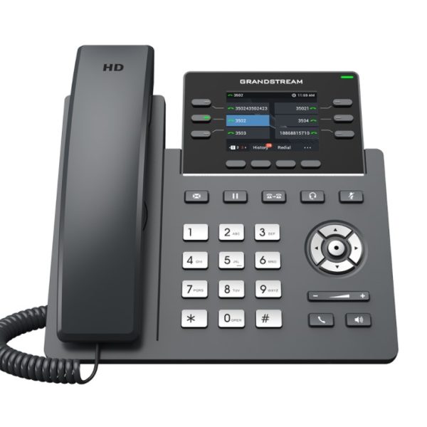 Grandstream GRP2613W 6 Lines, 6 SIP Accounts,  2.8 in scrn, PoE + GigE, Color, WiFi,  HD Audio,