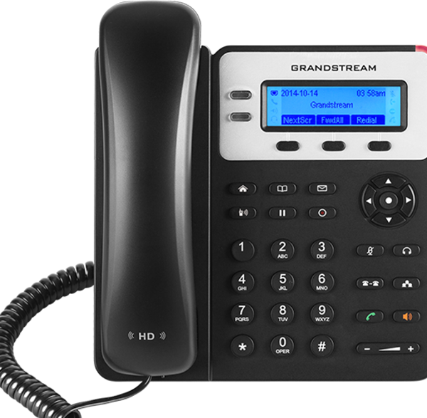 Grandstream GXP1620 2 Line Basic IP Phone, 2 SIP Accounts, 132x48 Backlit Graphical LCD Display, HD Audio