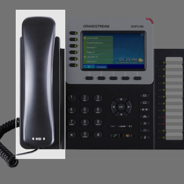 Spare Handset for *LS Grandstream GXP2160 6 Line IP Phone, 6 SIP Accounts,  480x272 Colour LCD, Dual GbE, 5 program keys, 24 BLF keys, Built-In Blueto