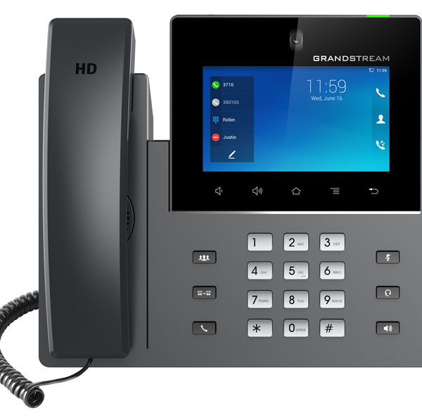 Grandstream GXV3450 16 Line Android IP Phone, 16 SIP Accounts, 1280 x 800 Colour Touch Screen, 2MB Camera, Built In Bluetooth+WiFi, Powerable Via POE