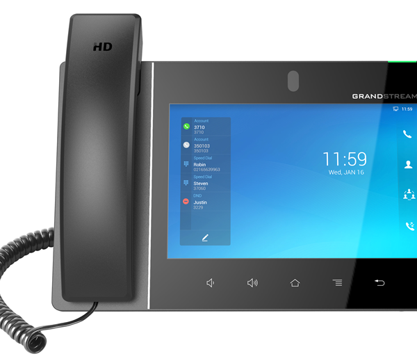 Grandstream GXV3480 16 Line Android IP Phone, 16 SIP Accounts, 1280 x 800 Colour Touch Screen, 2MB Camera, Built In Bluetooth+WiFi, Powerable Via POE