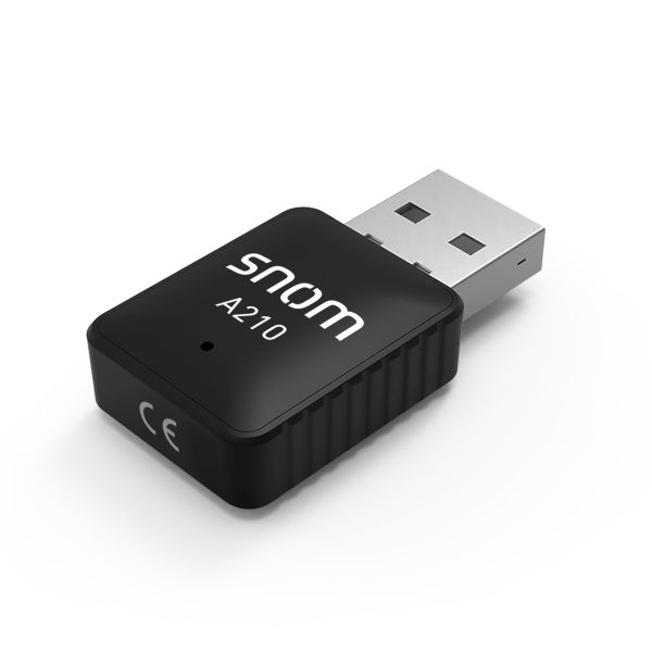 Snom A210 WiFi Dongle, Adds a WiFi option to your desk phone, Wireless telephony anywhere, Encryption: WPA-PSK/WPA2-PSK; WPA/WPA2; WEP