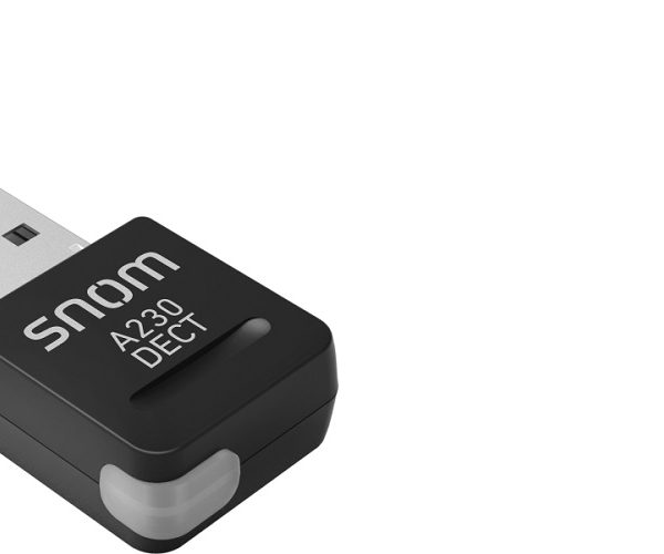 SNOM-A230 USB DECT Dongle, Suitable For All Snom D7XX- and D3XX- series Desk Phones With USB Port, No configuration necessary