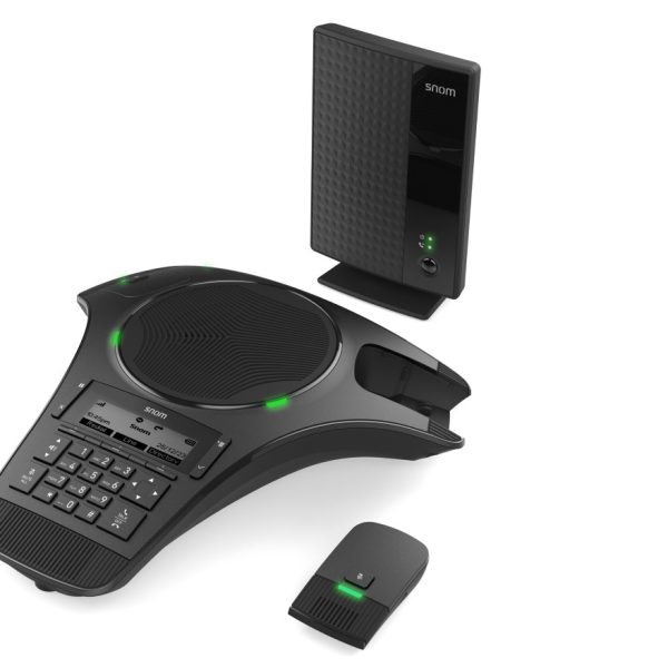 Snom C620 Conference system, 2 Detachable wireless microphones Wireless due to DECT Range 50m Up to 24 hours talk time Up to 28 days standby