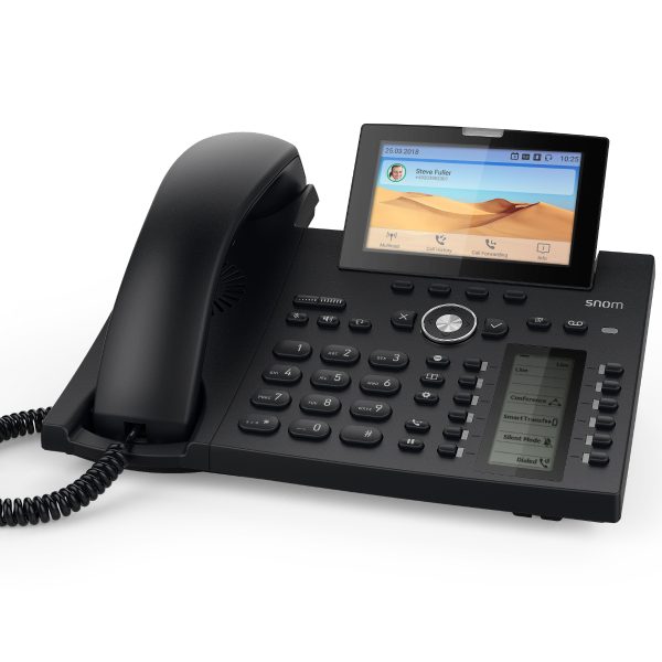 Snom D385N 12 Line Professional IP Phone, 4.3' Hi-Res Display With Backlight