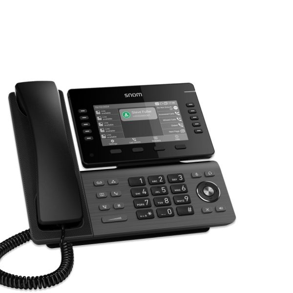 SNOM D815W Desk phone, Large 5 inch IPS colour display, 2x USB 2.0 high-speed connection, 10 programmable function keys, Integrated dual-band Wi-Fi