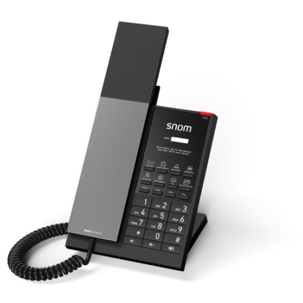 SNOM HD350W Hospitality Telephone, Antibacterial housing, Large LED call indicator, Power over Ethernet (PoE), WLAN