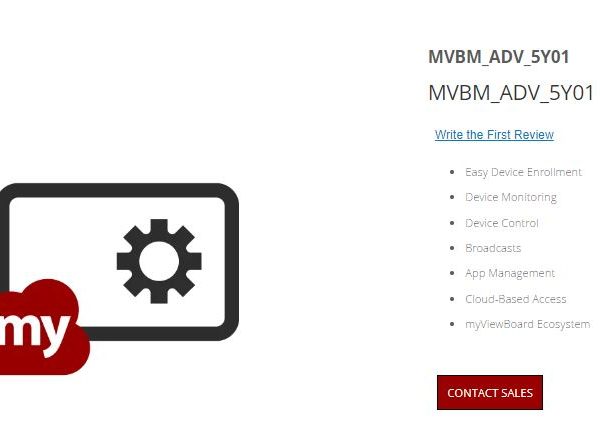 ViewSonic myViewBoard Manager Advanced subscription - Subscription Licence 5 Years Contact Sales