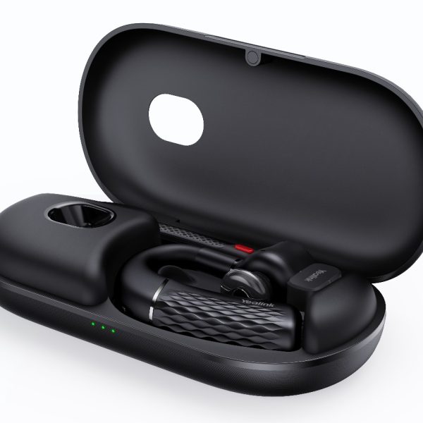 Yealink BH71 Pro USB-C&A Bluetooth Wireless Mono Headset, Carrying Case w/ Built-In Battery (+20hrs), USB-C to USB-A Cable, 10H Talk Time