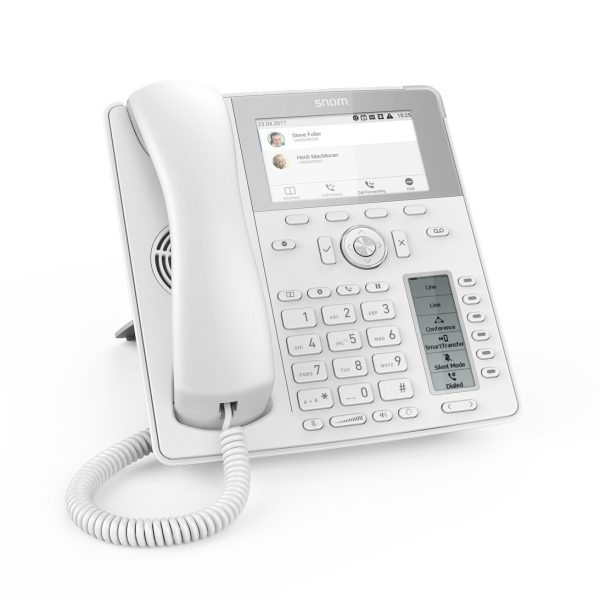SNOM D785 IP Phone White, High-resolution 4.3 Zoll TFT colour display, 24 freely programmable function keys, Bluetooth, USB headset compatible