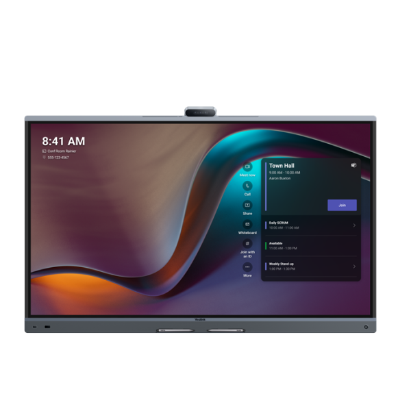 YealinkMB75Pro-A02 75'' MeetingBoard Microsoft Teams on Android, Triple-eye Camera System (3*50MP), Floorstand & Wallmount not included, Android 13.