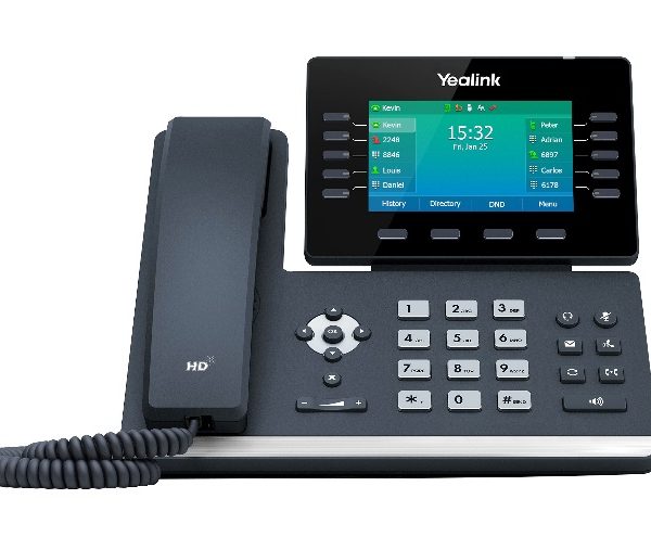 Yealink T54W, 16 Line IP HD Phone, 4.3' 480 x 272 Colour Screen, HD Voice, Dual Gig Ports, Built In Bluetooth And WiFi, USB 2.0 Port, SBC Ready