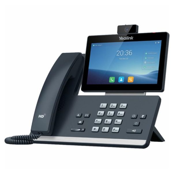 Yealink T58W-C 16 Line IP HD Android Phone with HD Camera, 7' colour touch screen, HD voice, Dual Gig Ports, Built-in Bluetooth& Wifi, USB 2.0