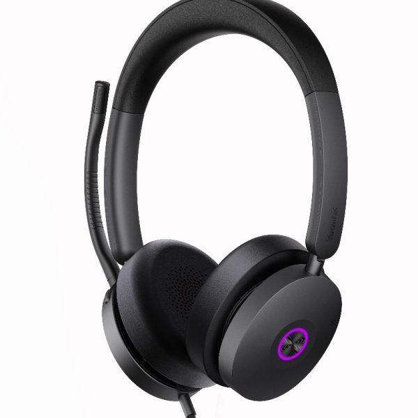Yealink UH48 UC USB Wired Headset Hybrid Active Noise Cancellation, Four-Microphone Noise-canceling Technology,  Swift Plug & Play All-Day Comfort