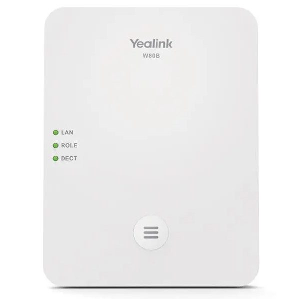 Yealink W80B Wireless DECT IP Multi-Cell System Solution, Up to 100 parallel calls, Up to 100 handsets, Up to 100 SIP accounts, Support PoE & IPv6I