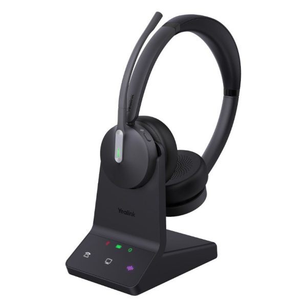 Yealink WH64 Dual UC DECT Wireless Headset, DECT & Bluetooth Wireless Technology,3-Mic Noise Cancellation,UC Certified, Charging Stands, Carrying Bag