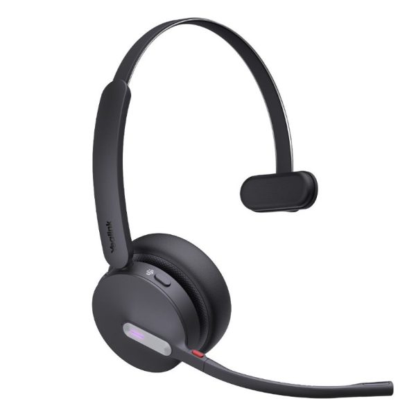 Yealink WH64 Hybrid Mono with Charging Stand DECT Wireless Headset, DECT & Bluetooth Hybrid Wireless 3-Mic Noise Cancellation, Dongle WDD60