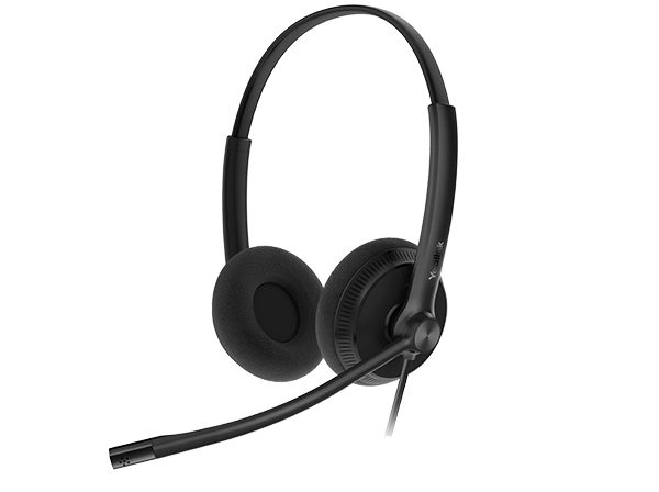 Yealink YHD342-LITE Wideband QD Dual Headset with Lightweight Foam Ear Cushion, for Yealink IP Phones, QD cord not included, Lightweight