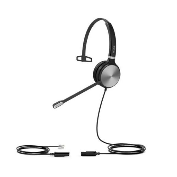 Yealink YHS36 Mono, Wideband Headset for IP phone, Monaural Ear, RJ9 Headset Jack, Noise-canceling Microphone, Hearing Protection, Leather Ear Cushion