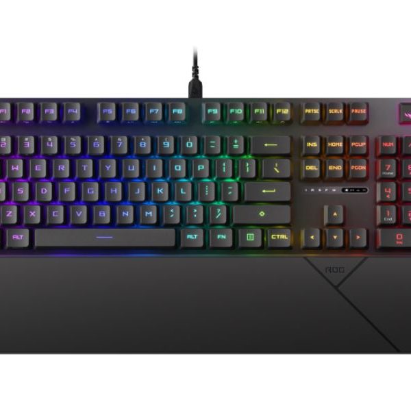 ASUS ROG STRIX SCOPE II RX Blue Switch Optical Gaming Keyboard,IP57 Waterproof Protection, Streaming Hotkeys, Multi-function Controls