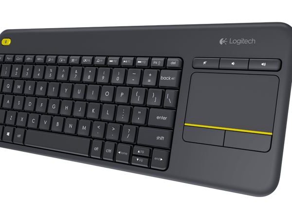 Logitech K400 Plus Wireless Keyboard with Touchpad & Entertainment Media Keys Tiny USB Unifying receiver for HTPC connected TVs ~KBLT-K830BT