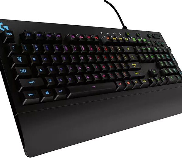 Logitech G213 Prodigy RGB Gaming Keyboard, 16.8 Million Lighting Colors Mech-Dome Backlit Keys Dedicated Media Controls Spill-Resistant Durable