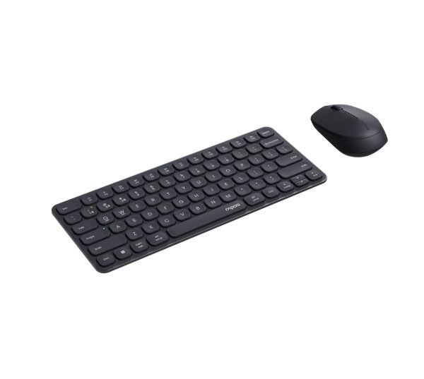 RAPOO X9010M Multi-mode Aluminium Base, Wireless Ultra-slim Combo Set, up to 12 Months Battery, Bluetooth or 2.4Ghz.  Office Business Retail Grey