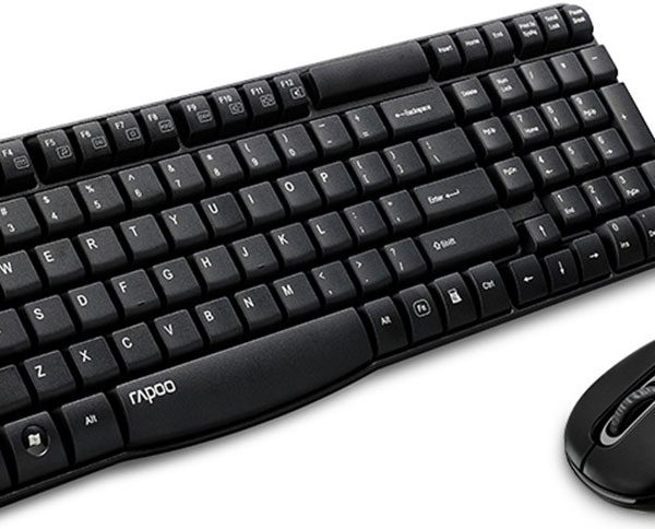 RAPOO X1800S 2.4GHz Wireless Optical Keyboard Mouse Combo Black - 1000DPI Nano