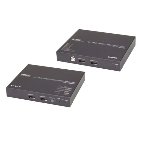 Aten CE924 USB DisplayPort Dual View HDBaseT™ 2.0 KVM Extender (4K@100m- Single View), EDID Buffer, HDCP Compatible, Built-in 8KV/15KV ESD protection