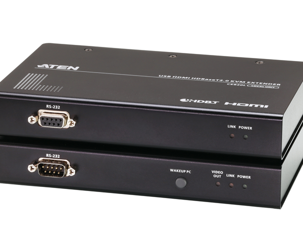 Aten 4K HDMI HDBaseT 2.0 KVM Extender with RS232, 1x CE820L + 1x CE820R, Long distance with superior video quality