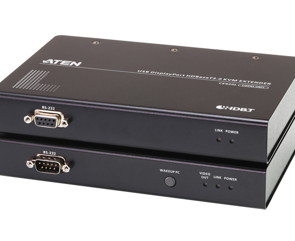 Aten 4K DisplayPort HDBaseT 2.0 KVM Extender with RS232, Ethernet extension, Long Reach mode extends up to 1920 x 1080 @ 150m, can mix CE920 T/R with