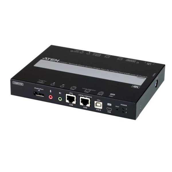 Aten CN9950 1-Local/Remote Share Access Single Port 4K DisplayPort KVM over IP Switch