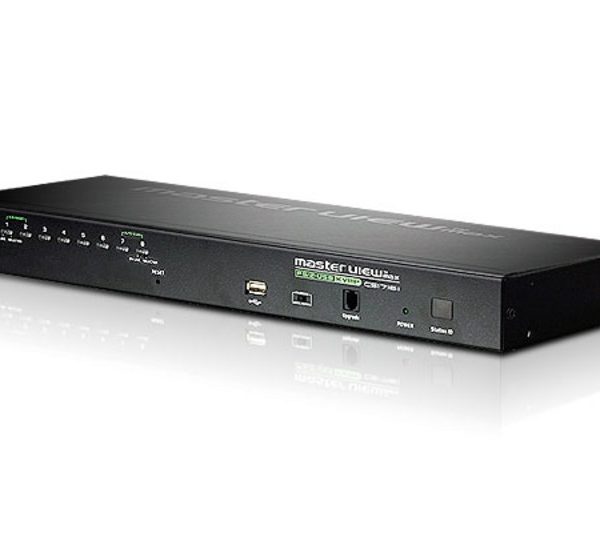 Aten 8 Port Rackmount USB-PS/2 VGA KVMP Over IP Switch with USB 2.0 Hub and Daisy Chain