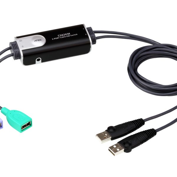 Aten 2-Port USB Boundless Cable KM Switch