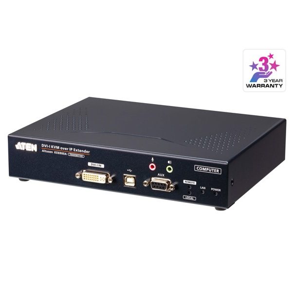 Aten DVI Single Display KVM over IP Transmitter with SFP Fibre Optic network Connection