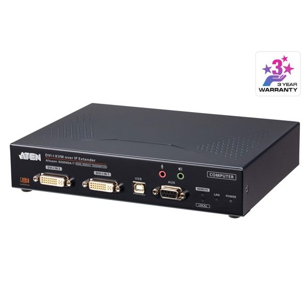 Aten DVI-I Dual Display KVM over IP Transmitter with Software Decoder Ability