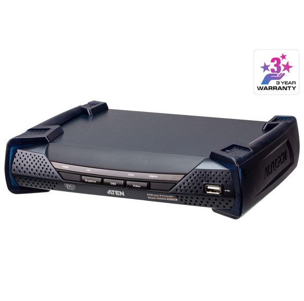 Aten DVI Dual Display KVM over IP Receiver With SFP Fibre Optic network Connection