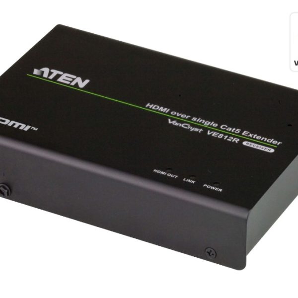Aten HDMI HDBaseT Receiver, supports up to 4096 x 2160 @ 30 Hz (4:4:4) @ 70m (Cat 5e/6) and 100m (Cat 6A)