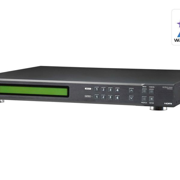Aten 4 x 4 HDMI Matrix Switch with Scaler, Seamless Switching, FrameSync and Intuituve web GUI
