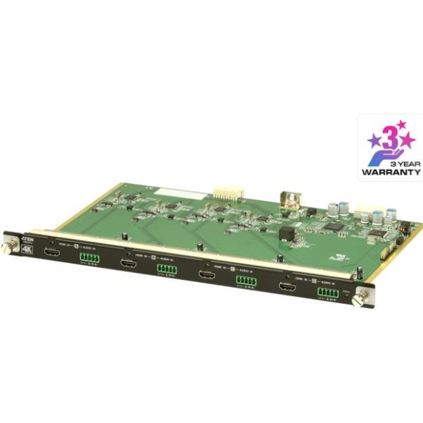 Aten VM7814 4 Port HDMI 4K Input Board for VM1600A/VM3200, Superior video quality, Audi-enabled, stereo audio can be embeded, Cable Quality Tester