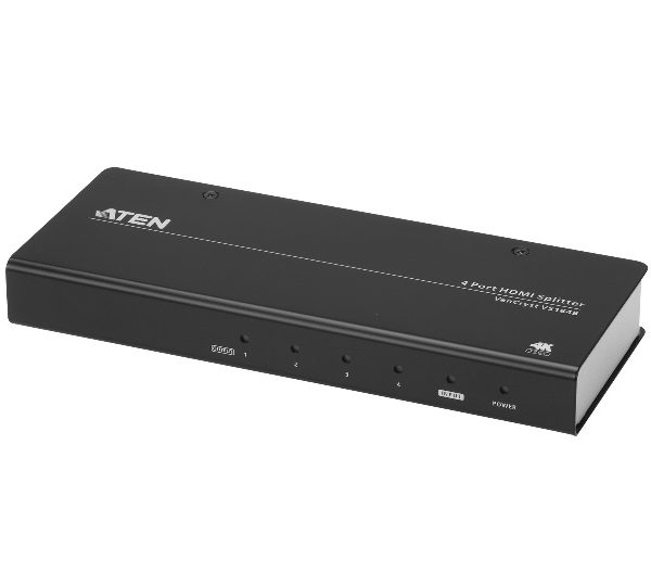 Aten Video Splitter 4 Port HDMI True 4K Splitter, HDCP 2.2. Support HDR. Up to 4096 x 2160 / 3840 x 2160 @ 60Hz (4:4:4)