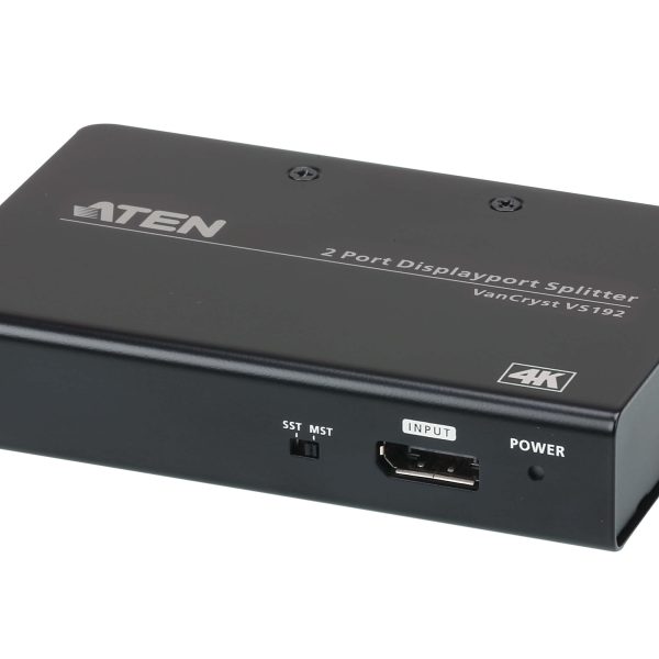 Aten Video Splitter 2 Port DisplayPort 4K Splitter, 4096x2160 / 3840x2160@60Hz, Supports Extend Mode & Split Mode