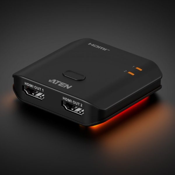 Aten Essential 2-Port True 4K HDMI Splitter, EDID Sync™, One HDMI source shares two True 4K displays, LPCM 7.1, Dolby® & DTS-HD Master Audio™