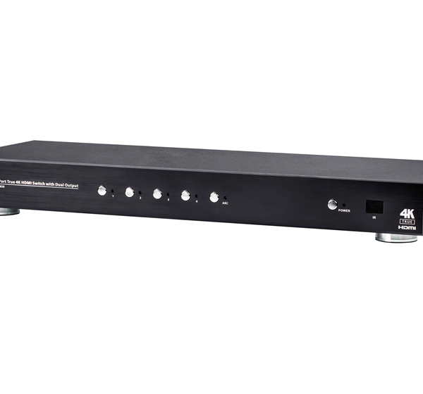 Aten 4 Port Dual Output True 4K HDMI Switch, select input ports via RS232 control, HDCP 2.2 compliant, IR Extension