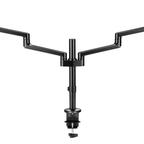 Astrotek Dual Monitor Arm Desk Mount Height Adjustable Stand for 2x LCD Display 23.8' 24' 27' 31.5' 32' 8kg 30° Tilt 180° Swivel 360° Pivot VESA LS