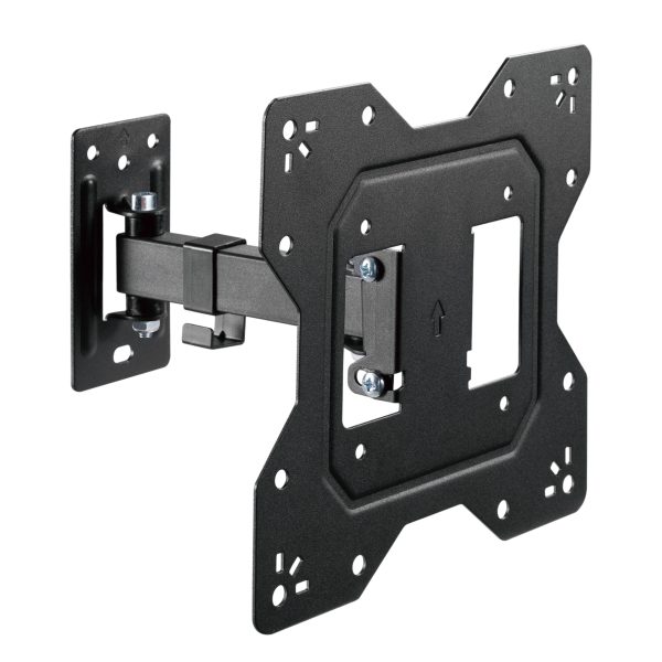 Brateck Economical Full-Motion TV Wall Mount For 23'-43' Fit Curved TV up to 30KG, VESA 100x100,100x200,200x100,200x200 Fine Texture Black (LS)
