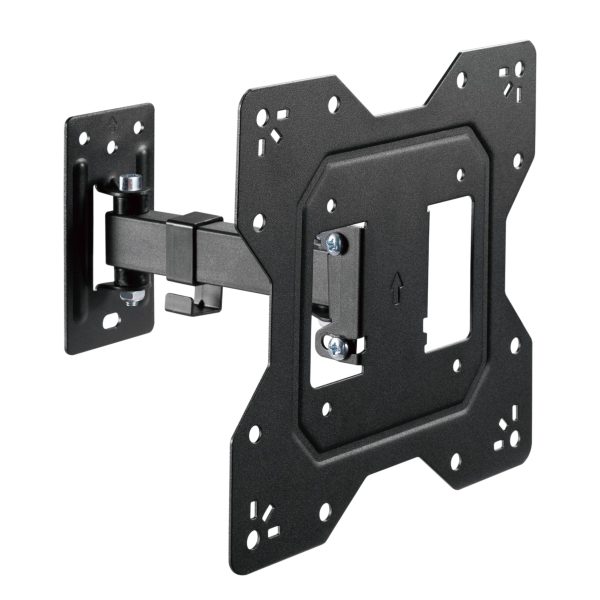 Brateck Economical Full-Motion TV Wall Mount For 23'-43' Fit Curved TV up to 30KG, VESA 100x100,100x200,200x100,200x200 Fine Texture Black (LS)