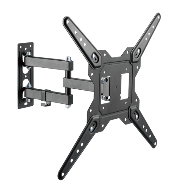 Brateck LPA68-443 Economical Full-Motion TV Wall Mount, Fit Screen Size: 23'-55' Up to 30 KG, Fine Texture Black,382x430x430mm (new)